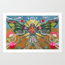 Flower Bee  Art Print