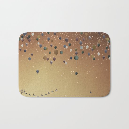 Innumerable wandering balloons Bath Mat