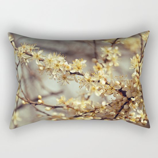 Sunny Cherry Blossom Rectangular Pillow
