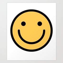 Smiley Face   Cute Simple Smiling Happy Face Art Print