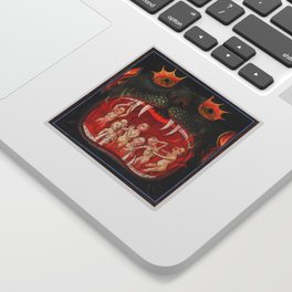 The mouth of Hell medieval art Sticker