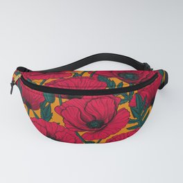 Red poppy garden    Fanny Pack