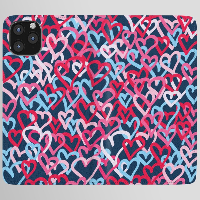 Colorful Hearts - Graffiti Style iPhone Wallet Case by PELA