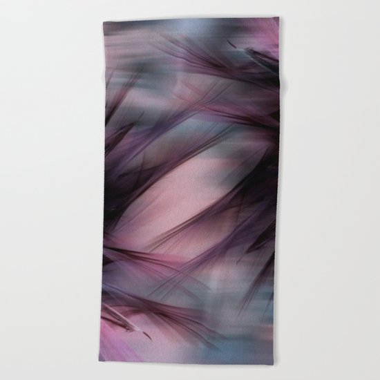 Soft Hazy Mauve Abstract Beach Towel