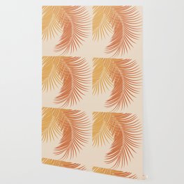Palm Leaves Yellow Orange Vibes #1 #tropical #decor #art #society6 Wallpaper