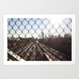 Bridge Over The Tracks 2 - color Art Print