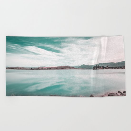 Green Lake #reflections Beach Towel