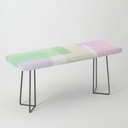 Abstract pink lavender mint geometric shapes pattern Bench