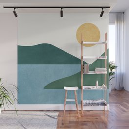 Sunny Lake - Abstract Landscape Wall Mural