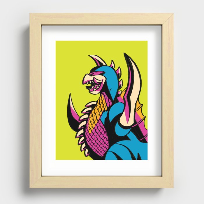 Space Chicken Recessed Framed Print