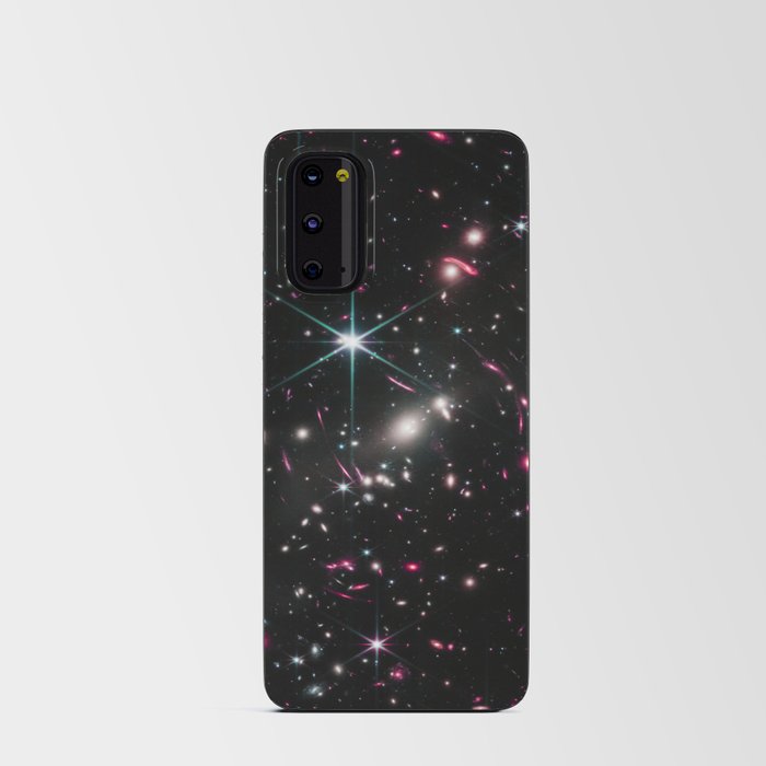Galaxies of the Universe pink blue Webb Telescope First Image Android Card Case