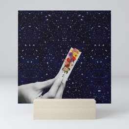 Rolling Flower in Space Mini Art Print