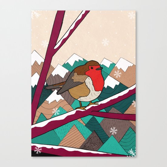 Winter Robin Canvas Print