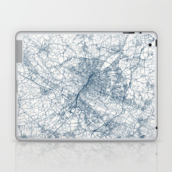 Bielefeld Germany - Minimal Map Illustration - Travellers  Laptop & iPad Skin