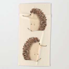 Happy Hedgehog Sketch Beach Towel