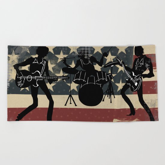 Rock America Beach Towel