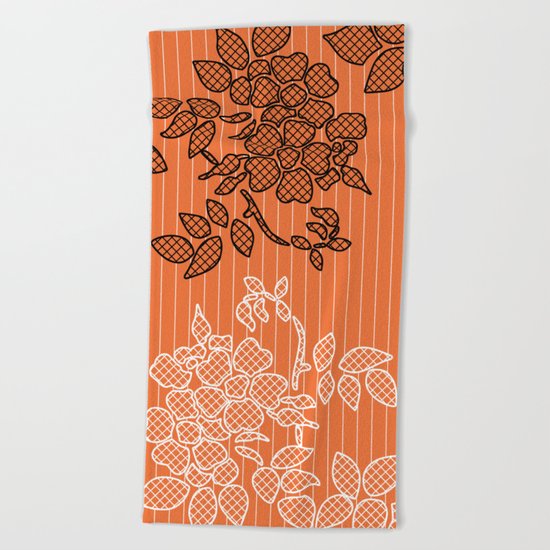 SPRING IN ORANGE Beach Towel