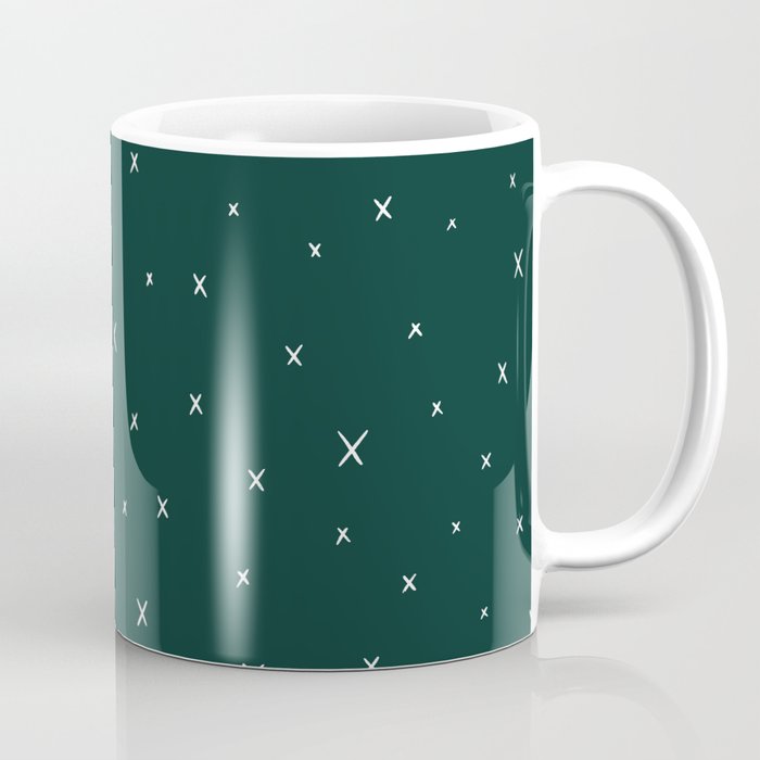 Minimal X's- Sansevieria Green Coffee Mug