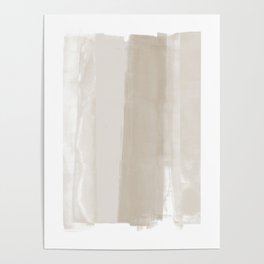 Beige Ombre Minimalist Abstract Painting Poster