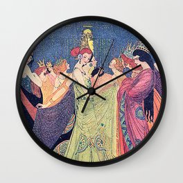 The Shoes that Were Danced to Pieces, Grimm's Fairy Tales_Elenore Abbott American Art Nouveau book illustrator, scenic designer, and painter (1875-1935) Wall Clock