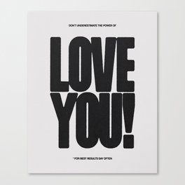 Love You! Canvas Print