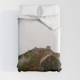 China Photography - Great Wall Of China Over The Clouds Duvet Cover