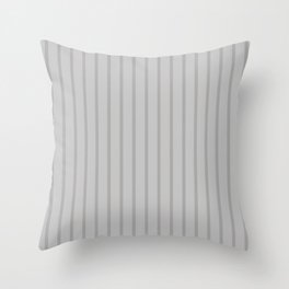 Light Grey Monochrome Vertical Stripes Pattern Throw Pillow