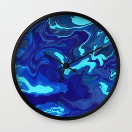 Blue Marble Wall Clock