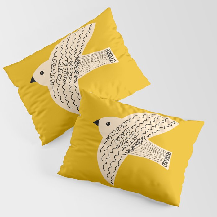 Yellow starling Pillow Sham