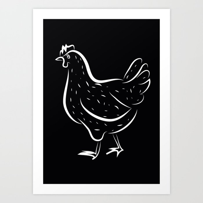 Chicken Art Print by Nabaa Baqir | Society6