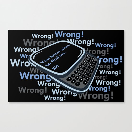 Texting Sherlock Canvas Print
