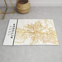 MEDELLÍN COLOMBIA CITY STREET MAP ART Rug