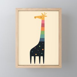 Galaxy Giraffe Framed Mini Art Print