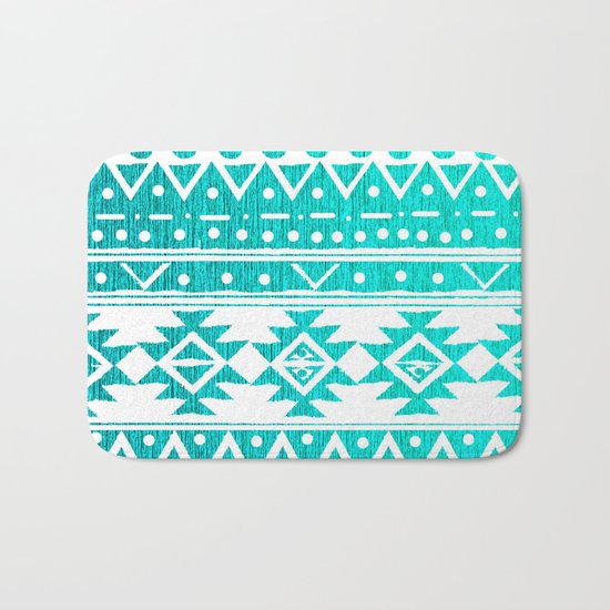AQUAMARINE TRIBAL Bath Mat