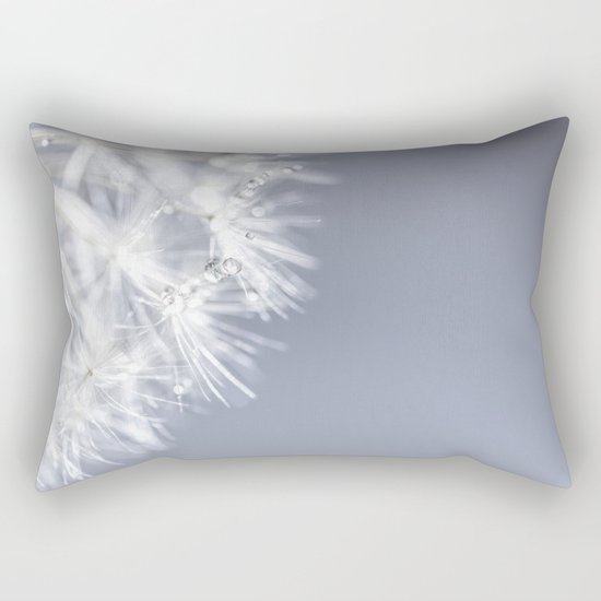 Sparkling dandelion with droplets - Flower water Rectangular Pillow