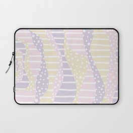 Spots and Stripes 2 - Pastel Pink, Yellow and Purple Laptop Sleeve