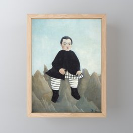 Boy on the Rocks - Henri Rousseau 1897 Framed Mini Art Print