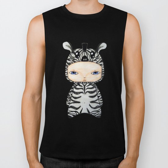 A Boy - Zebra Biker Tank
