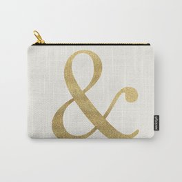 Gold Glitter Ampersand Carry-All Pouch