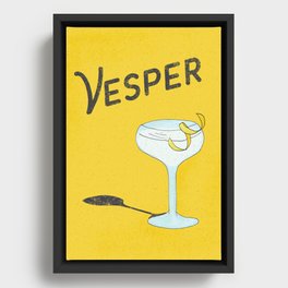 Vesper Martini with a Twist Framed Canvas