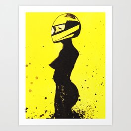 Yellow Helmet Art Print