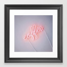 Neon Coffee Framed Art Print