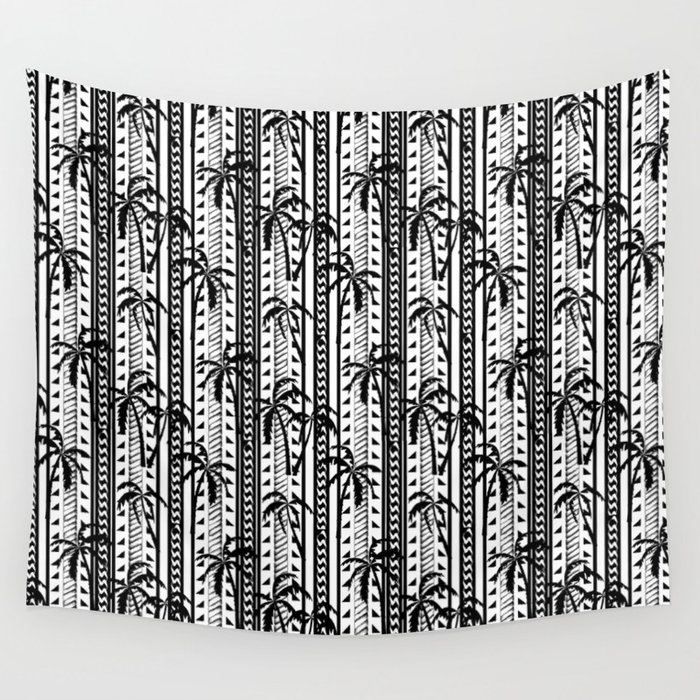 Black And White Mixed Prints Abstract Geometric Chain Tropical