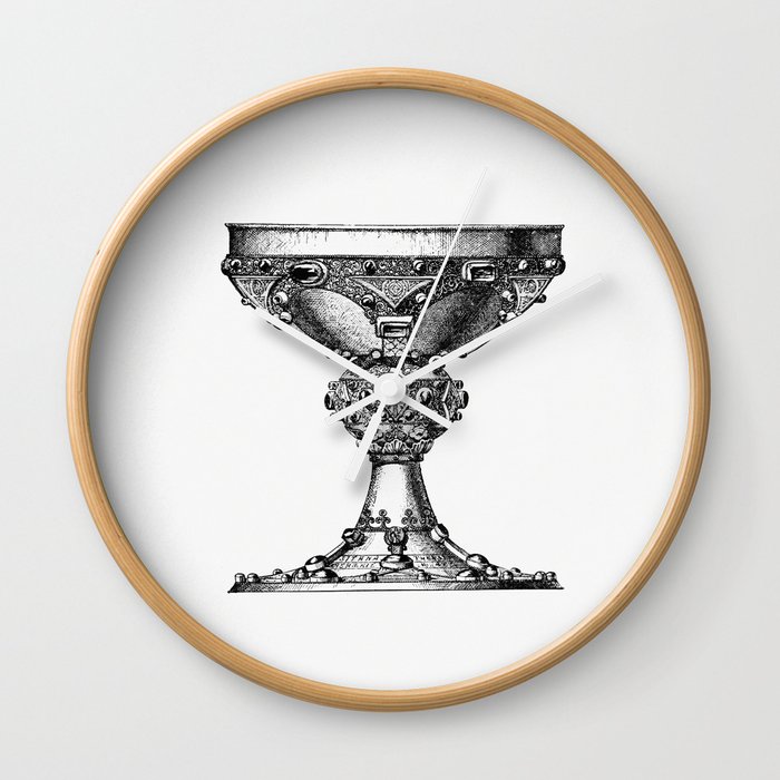 Vintage Victorian Style Goblet Engraving Wall Clock
