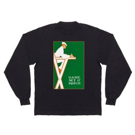 Game set and match retro tennis referee Long Sleeve T-shirt