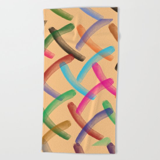Colourful patterns Beach Towel