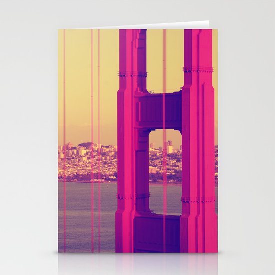Golden Gate Into San Francisco Stationery Cards