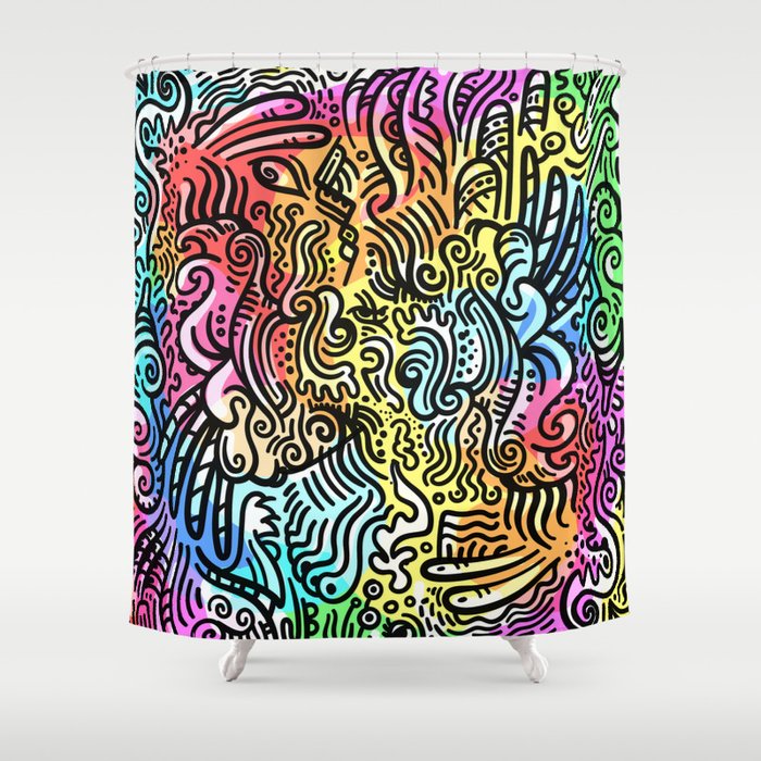 Squiggles and Giggles Shower Curtain