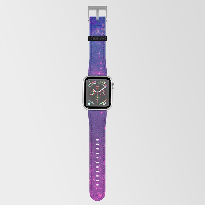 Abstract Hot Pink Purple Lavender Gradient Nebula Apple Watch Band