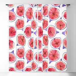Fig slices watercolor Blackout Curtain
